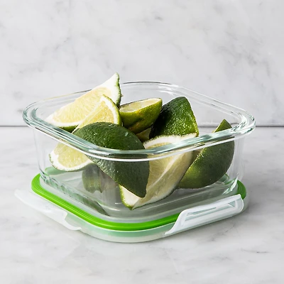 KSP Clip It Glass 495ml Storage Container (Green)