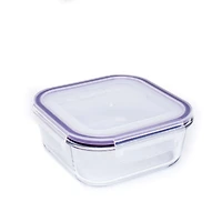 KSP Clip It Glass 1100ml Storage Container (Purple)
