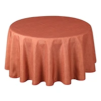Easycare Printed 'Solid Textured' Polyester Tablecloth 70" Dia. (Org.)