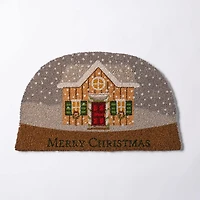 KSP Christmas 'Snow Globe Home' Coir Doormat