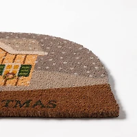 KSP Christmas 'Snow Globe Home' Coir Doormat