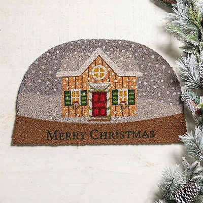 KSP Christmas 'Snow Globe Home' Coir Doormat