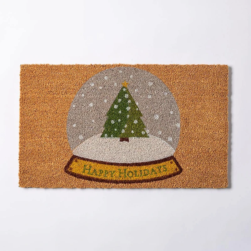 KSP Christmas 'Snow Globe Tree' Coir Doormat