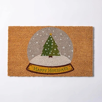 KSP Christmas 'Snow Globe Tree' Coir Doormat