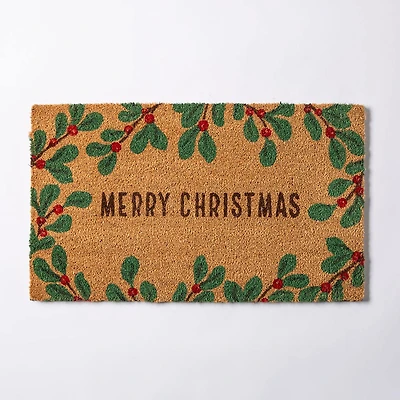 KSP Christmas 'Merry Christmas Holly' Coir Doormat