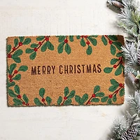 KSP Christmas 'Merry Christmas Holly' Coir Doormat