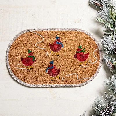 KSP Christmas 'Skating' Coir Doormat