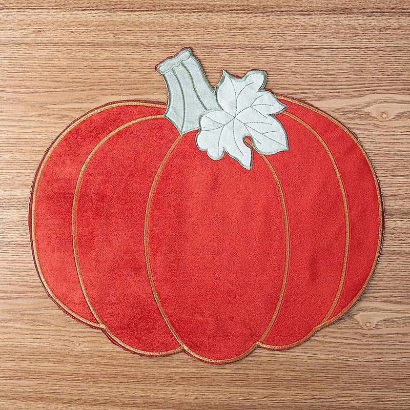 Harman Harvest Pumpkin Velvet Shaped Placemat