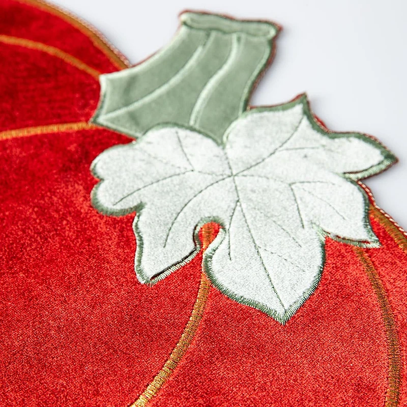 Harman Harvest Pumpkin Velvet Shaped Placemat
