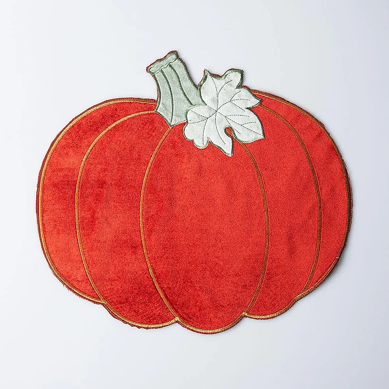 Harman Harvest Pumpkin Velvet Shaped Placemat