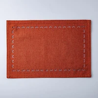 Harman Hemstitch Pumpkin Polyester Placemat