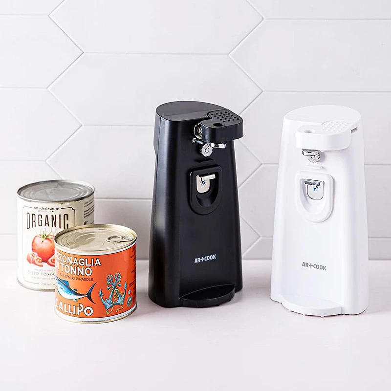 Art+Cook Easy Open 3-In-1 Electric Can Opener (Black)