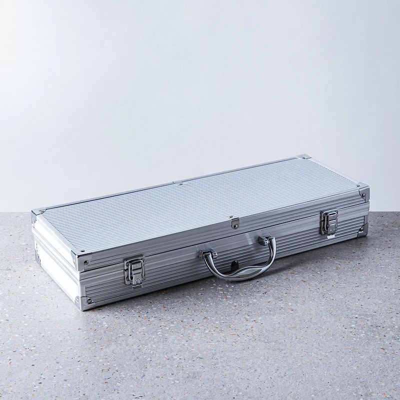 KSP Gourmet Bbq Tools In Aluminum Case - Set of 7 (Stainless Steel)