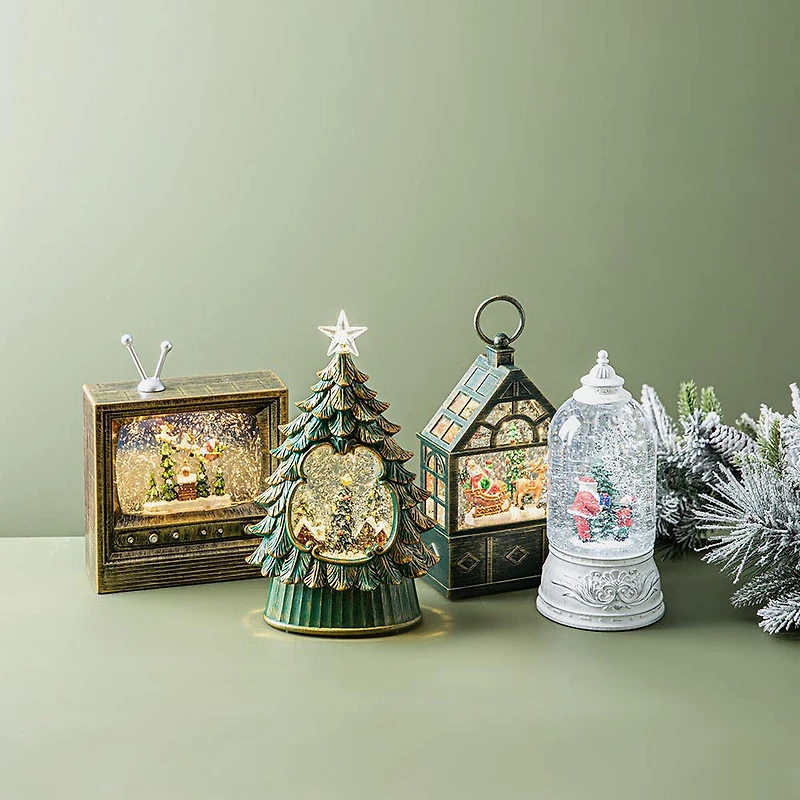 KSP Christmas Wonder 'Greenhouse' LED Snowglobe (Green)