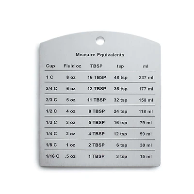 KSP Cooks Equivalent Measure Magnet (Stainless Steel)