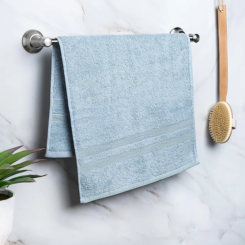 Moda At Home Allure Cotton Hand Towel (Powder Blue)