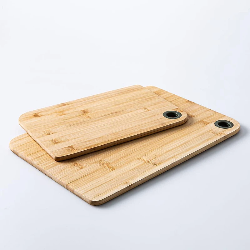 KSP Prep Bamboo Cutting Board - Set of 2 (Natural/Grey)