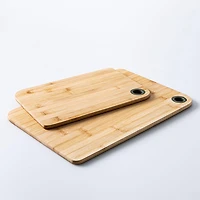 KSP Prep Bamboo Cutting Board - Set of 2 (Natural/Grey)