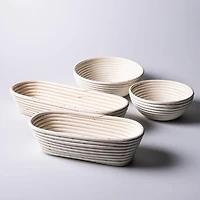 Eddingtons Banneton 1kg/2.2lb Oval Proving Basket Small (White)