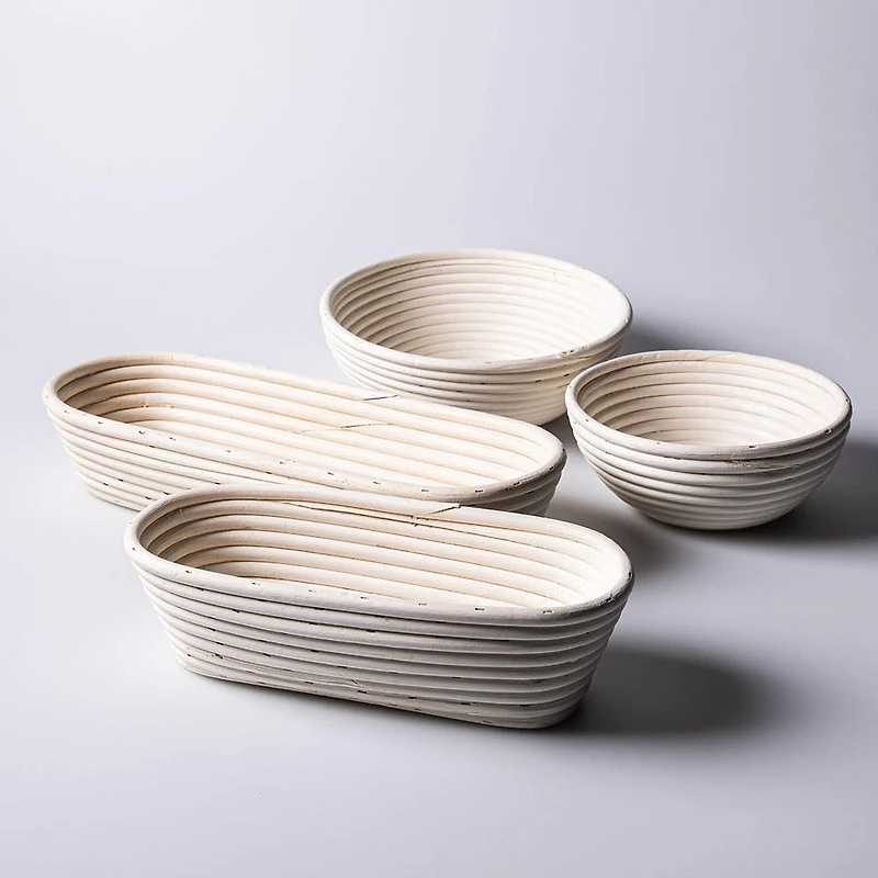 Eddingtons Banneton 1.5kg/3.3lb Oval Proving Basket Large (White)