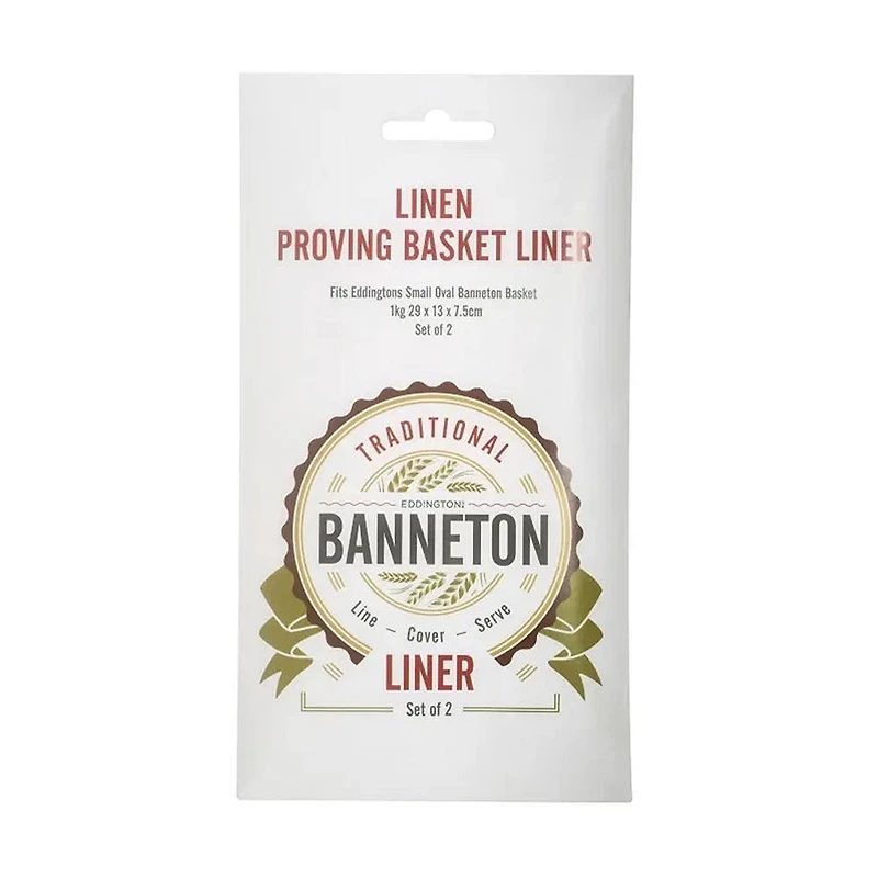Eddingtons Banneton Proving Basket LinerOval Small - Set of 2