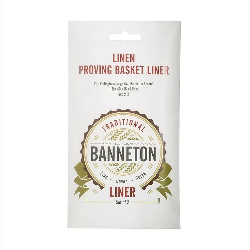 Eddingtons Banneton Proving Basket Liner Oval Large - Set of 2