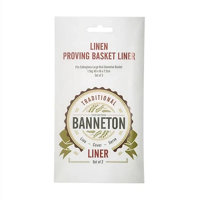 Eddingtons Banneton Proving Basket Liner Oval Large - Set of 2
