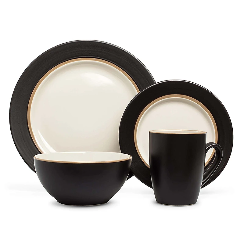 Thomson Pottery Kensington Stoneware Dinnerware - Set of 16 (Brown)