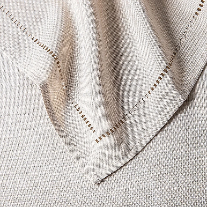 Harman Hemstitch Polyester Tablecloth 52"x70" (Linen)