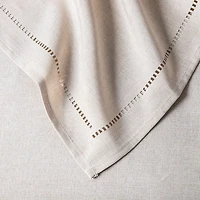 Harman Hemstitch Polyester Tablecloth 60"x90" (Linen)