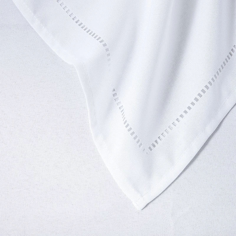 Harman Hemstitch Polyester Tablecloth 60"x120" (White)