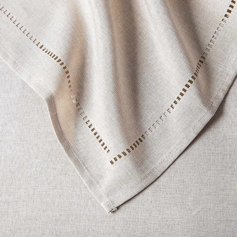Harman Hemstitch Polyester Tablecloth 60"x120" (Linen)