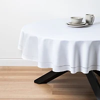Harman Hemstitch Polyester Tablecloth 70" Round (White)