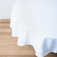 Harman Hemstitch Polyester Tablecloth 70" Round (White)