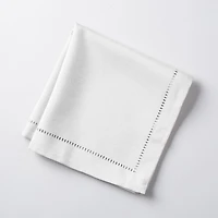 Harman Hemstitch Polyester Napkin - Set of 4 (White)