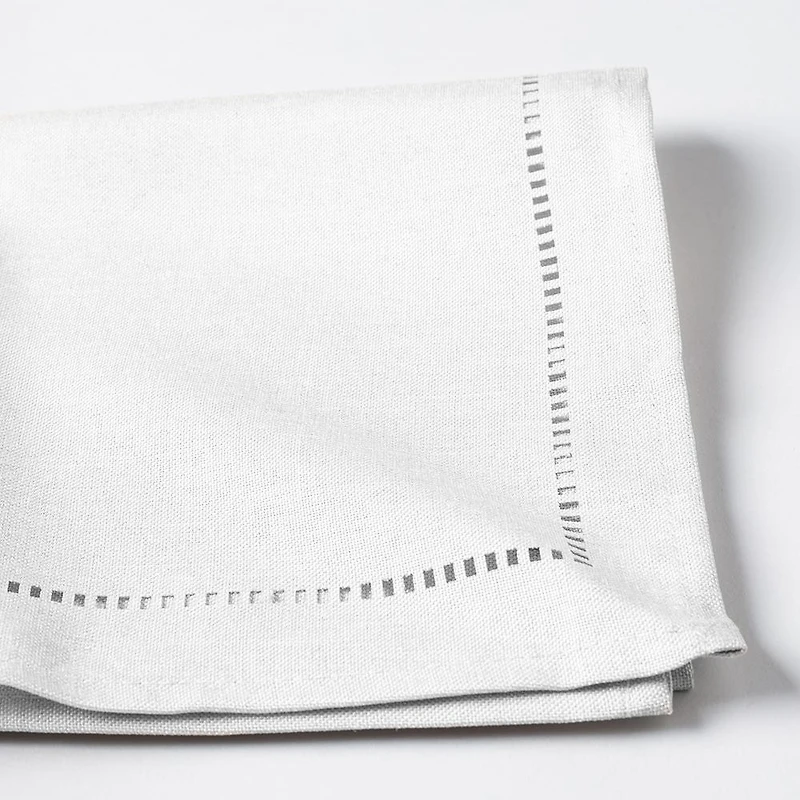Harman Hemstitch Polyester Napkin - Set of 4 (White)