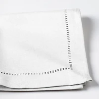Harman Hemstitch Polyester Napkin - Set of 4 (White)