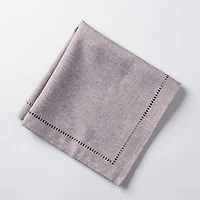 Harman Hemstitch Polyester Napkin - Set of 4 (Dark Grey)