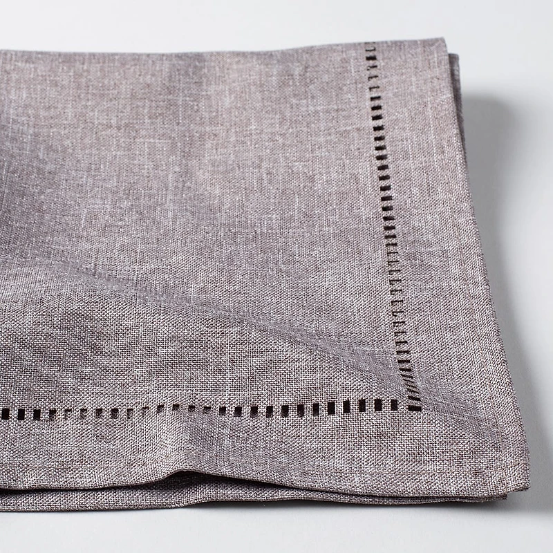 Harman Hemstitch Polyester Napkin - Set of 4 (Dark Grey)