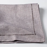 Harman Hemstitch Polyester Napkin - Set of 4 (Dark Grey)
