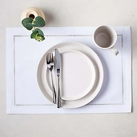 Harman Hemstitch Polyester Placemat (White)