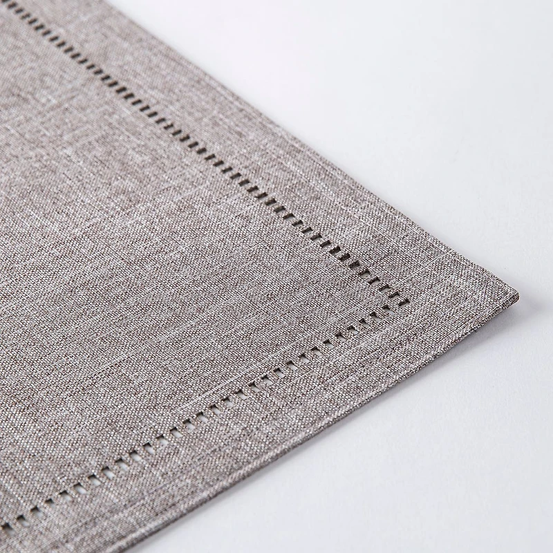 Harman Hemstitch Polyester Placemat (Dark Grey)