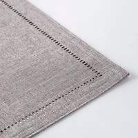 Harman Hemstitch Polyester Placemat (Dark Grey)