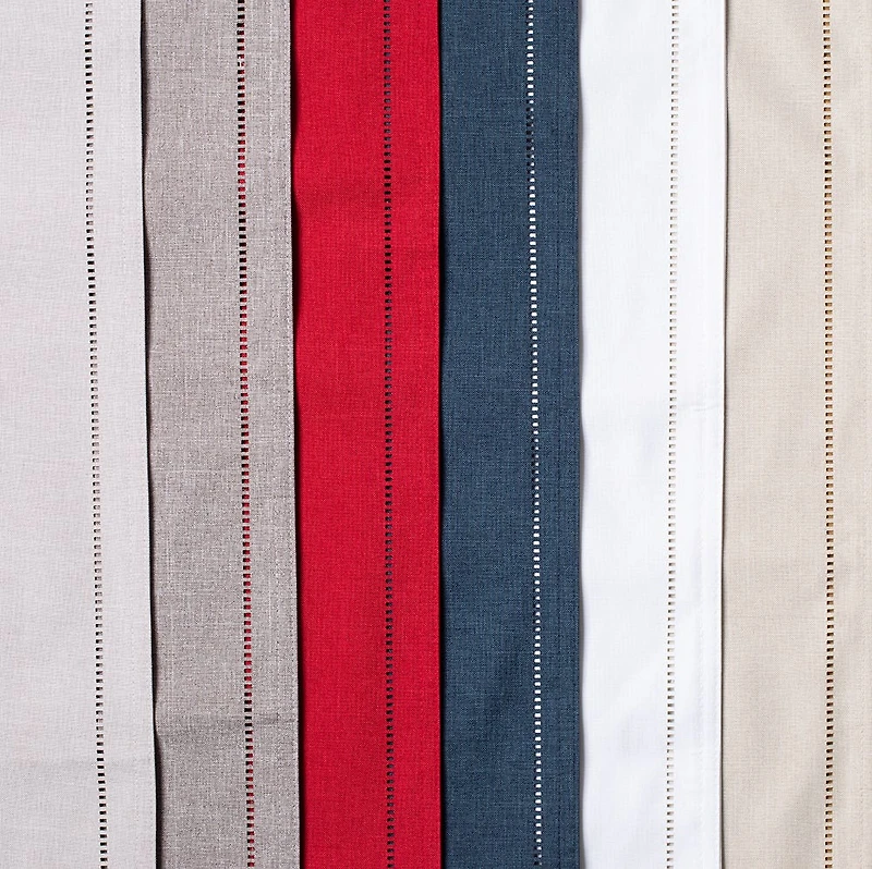 Harman Hemstitch Polyester Runner (Red)