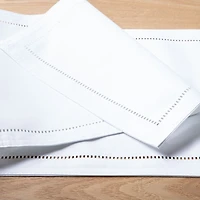 Harman Hemstitch Polyester Runner (White)