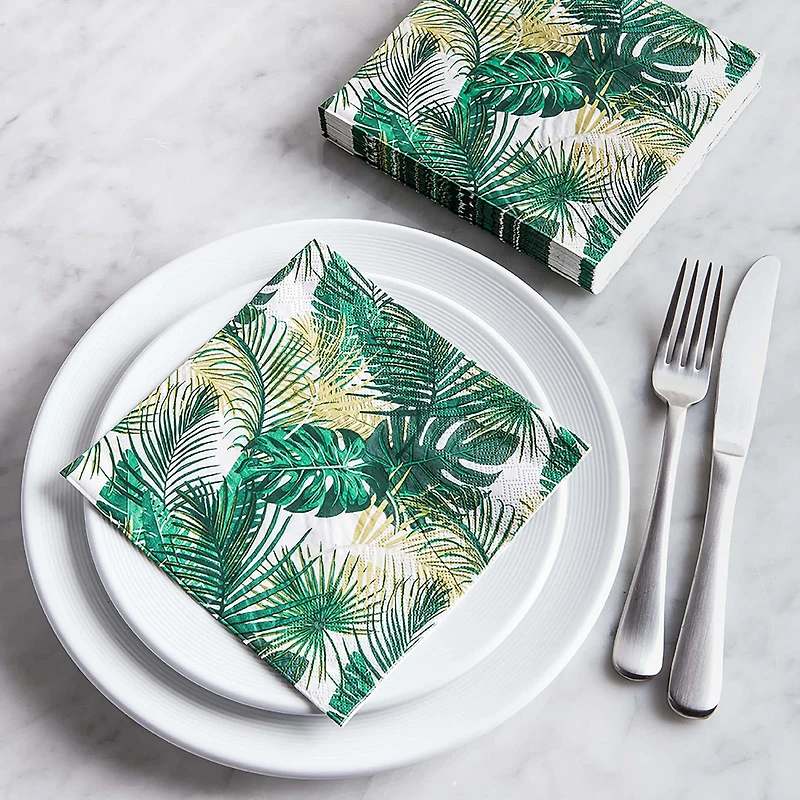 Harman 3-Ply 'Palm' Paper Napkin (Green)