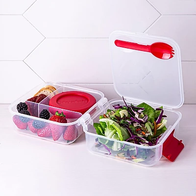 Starfrit Easy Lunch Lunch Box Plus Container (Red)