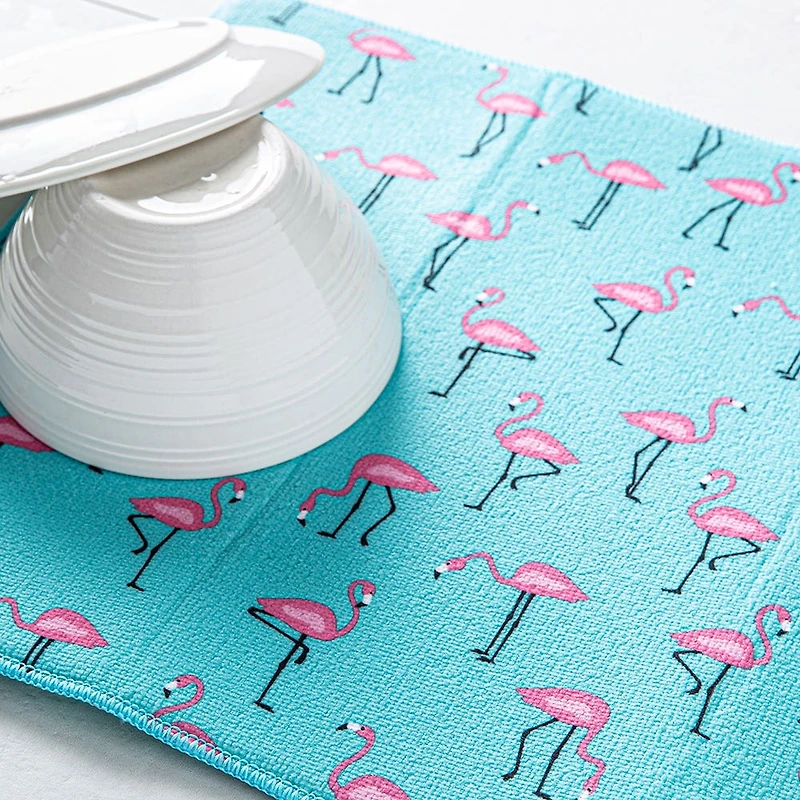 Harman Dry 'Flamingo' Microfibre Dish Drying Mat (Aqua)