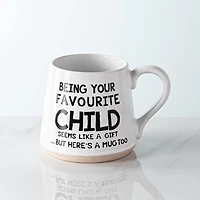 Koppers Big Bottom 'Favourite Child' Mug 16 oz. (White/Black)