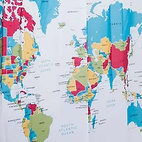 Moda At Home Polyester 'Global' Shower Curtain